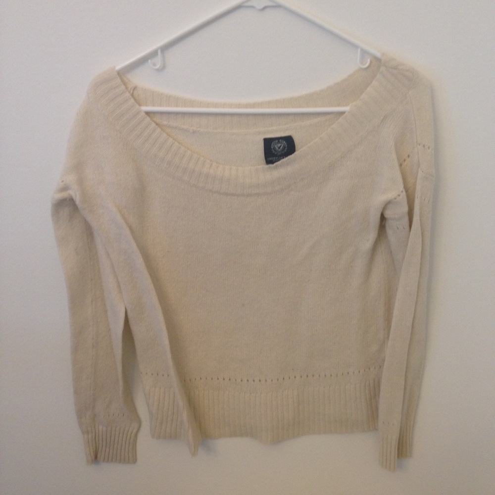 Cream white American Eagle sweater